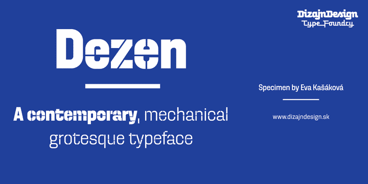 Dezen Stencil 02 Font Free Download