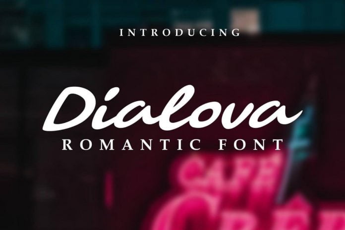 Dialova Slant Font