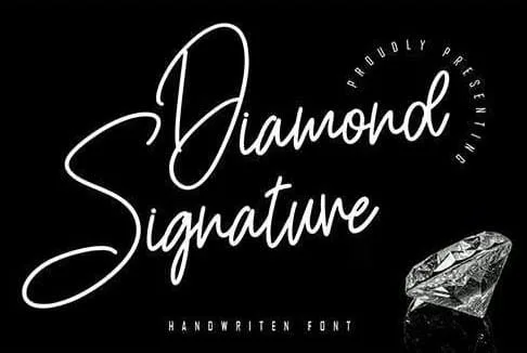 Diamond Signature Handwritten Font Diamond Signature Handwritten Font