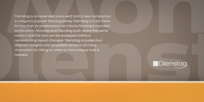 Dienstag Font