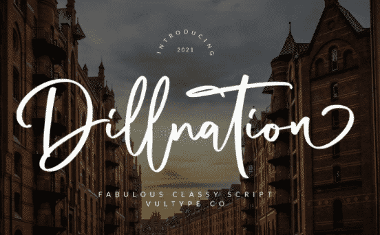 Dillnation - Elegant Signature Font