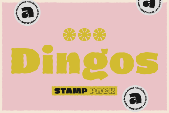 Dingos Stamp Font Pack