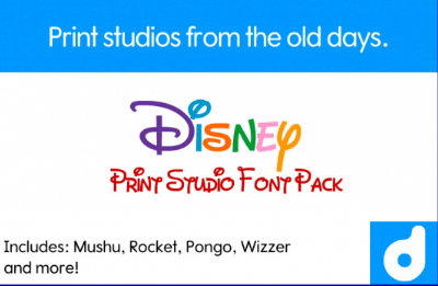 Disney Print Studios Official Fonts