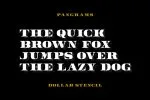 Dollar Stencil Font