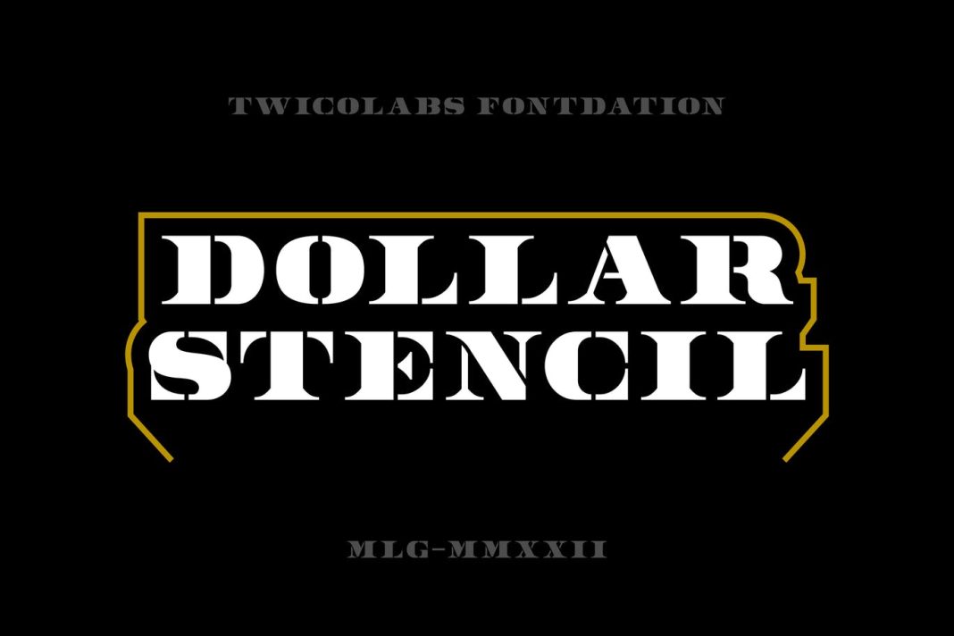 Dollar Stencil Font