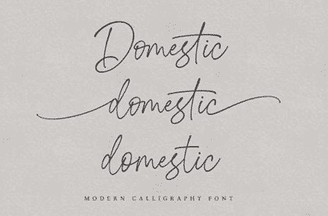 Domestic Font Domestic Font