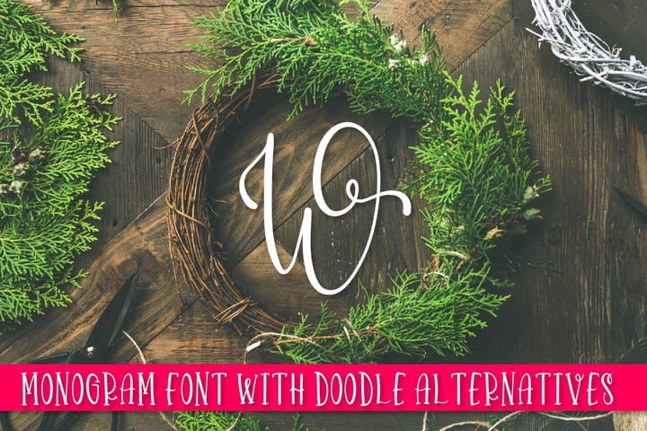 DoodleGram - Monogram Font
