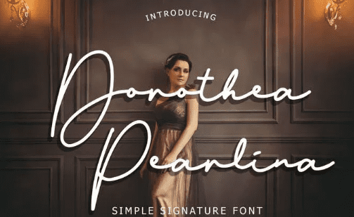 Dorothea Pearlina Simple Signature Font
