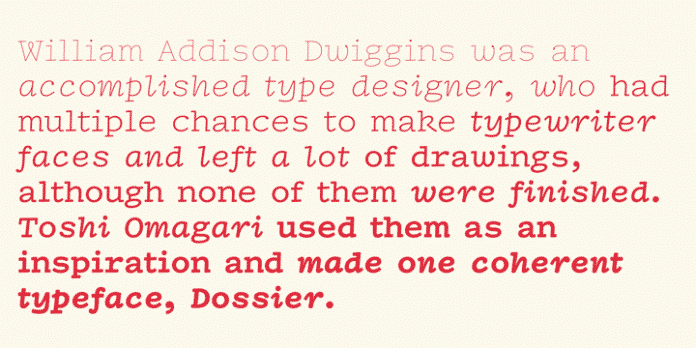 Dossier Font Family