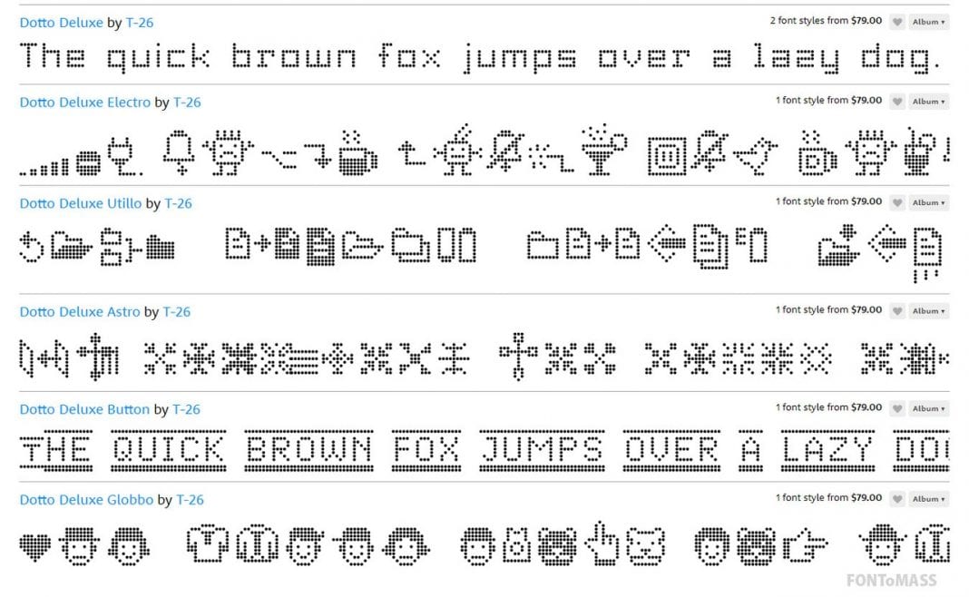 Dotto (Dotto & Dotto Deluxe) Fonts