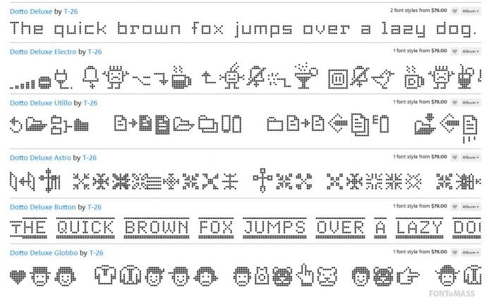Dotto (Dotto & Dotto Deluxe) Fonts