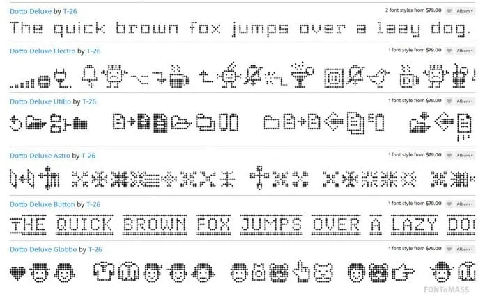 Dotto (Dotto & Dotto Deluxe) Fonts