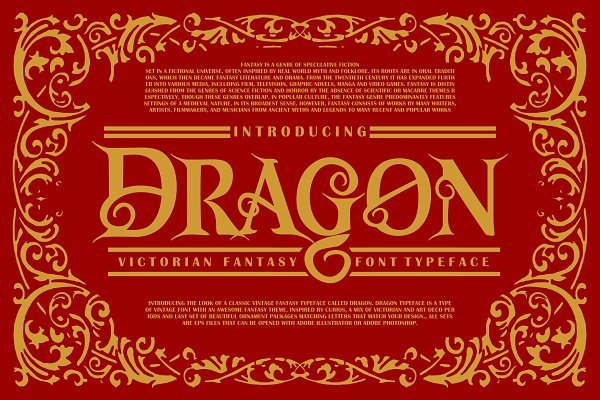 Dragon Victorian Font Typeface