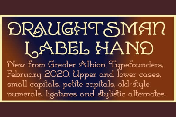 Draughtsman Label Hand Font