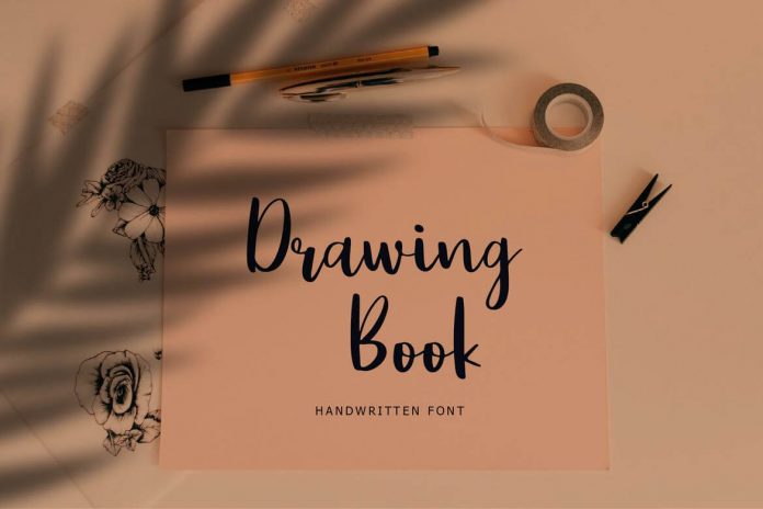 Drawing Book Modern Brush Script Font