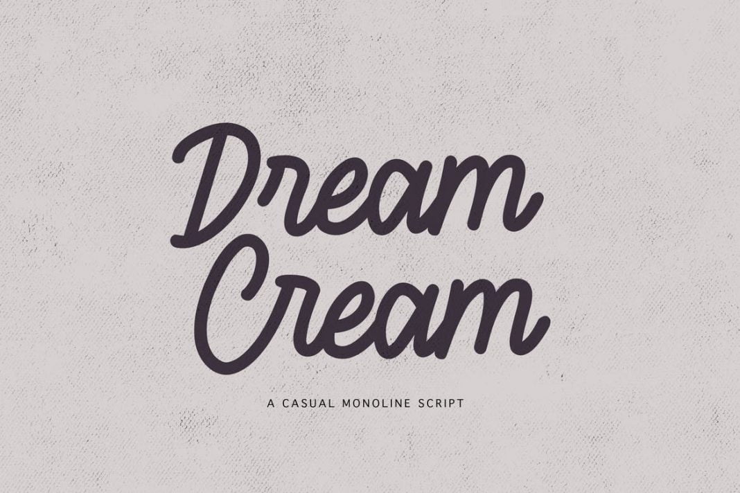 Dream Cream - Casual Monoline Script