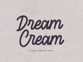 Dream Cream - Casual Monoline Script