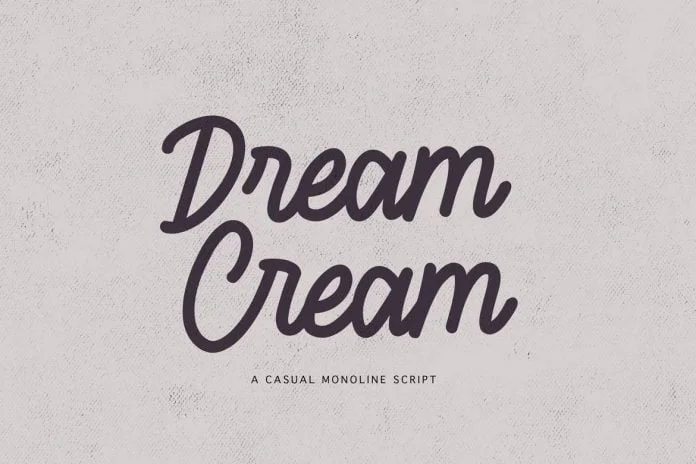 Dream Cream - Casual Monoline Script