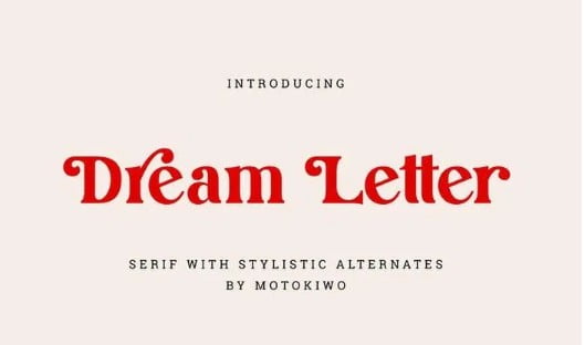 Dream Letter, Display Serif Font