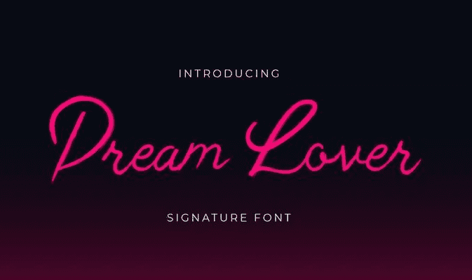 Dream Lover Brush Handwritten Font