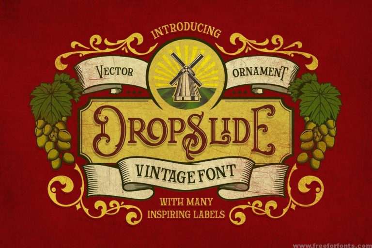 Dropslide Typeface Font Free Download