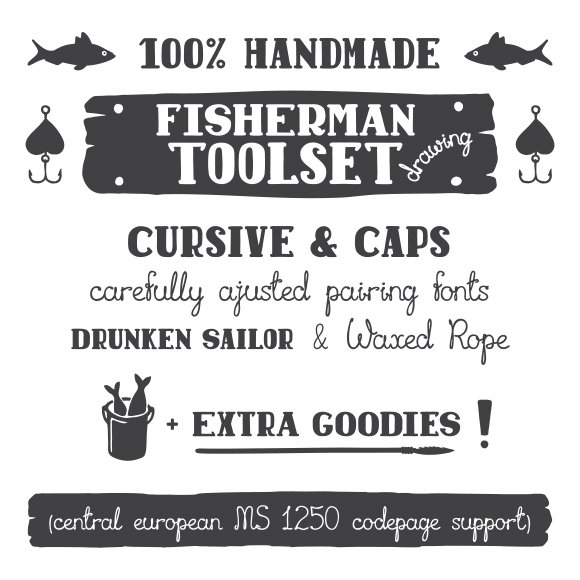 DrunkenSailor & WaxedRope Pair Fonts