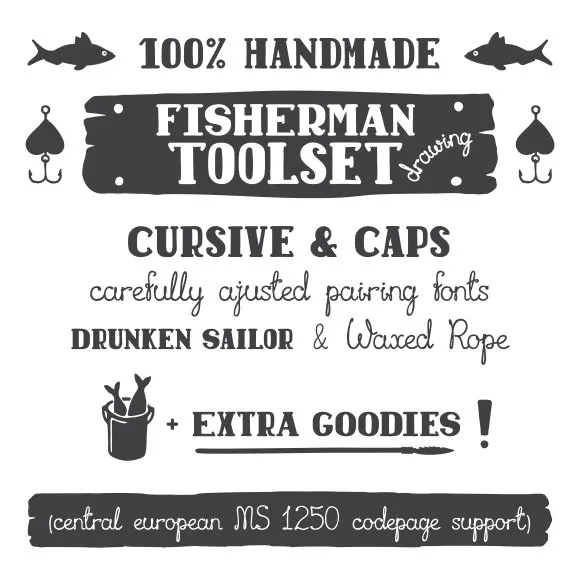 DrunkenSailor & WaxedRope Pair Fonts