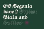 ED Begonia Font
