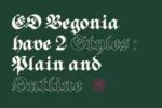 ED Begonia Font