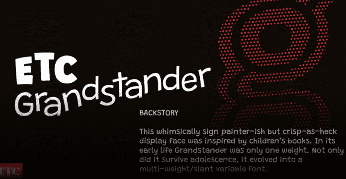 ETC Grandstander Font ETC Grandstander Font