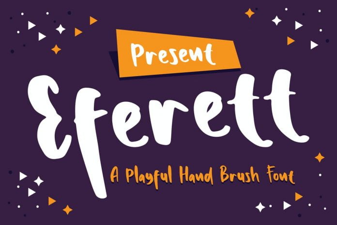 Eferett - A Playful Hand Brush Font
