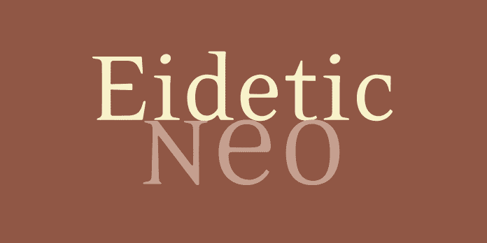 Eidetic Neo Font