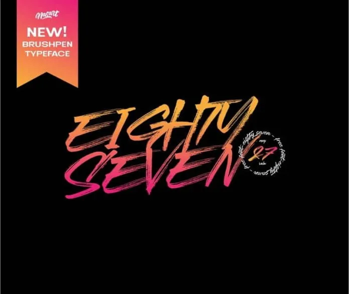 Eighty Seven Brush Typeface