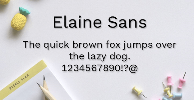 Elaine Sans Font