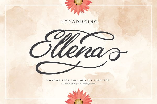 Ellena Handwritten Calligraphy Typeface Font