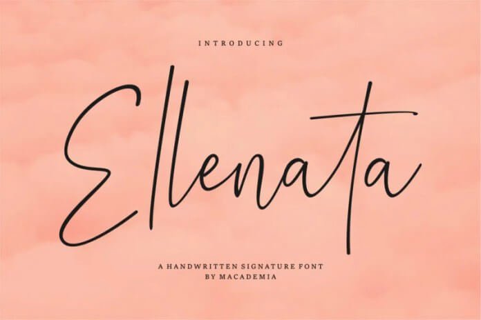 Ellenata - Signature Font