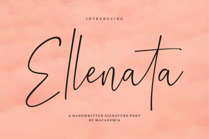 Ellenata - Signature Font