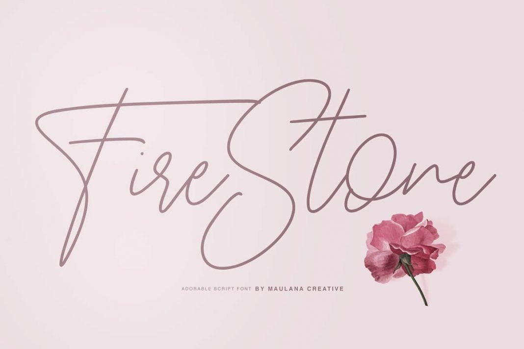 Fire Stone Signature Font