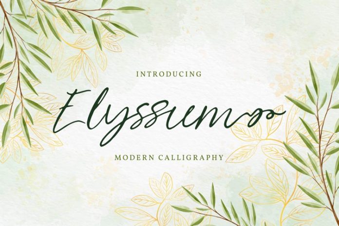 Elyssum Modern Calligraphy Font