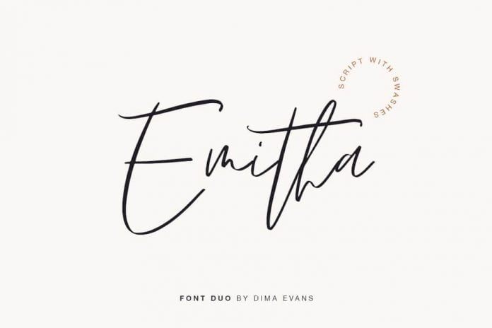 Emitha script DUO Font