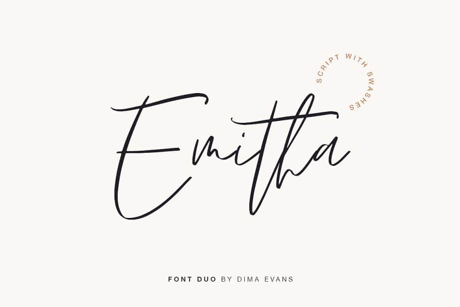 Emitha Script Duo Font Free Download Free Font Download