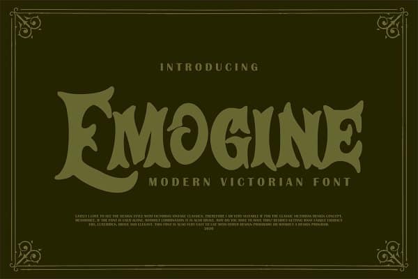 Emogine Modern Victorian Font