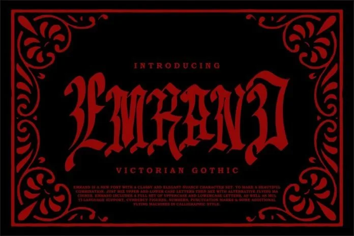 Emrand - Victorian Ghotic font