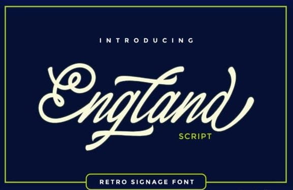 England Script Font