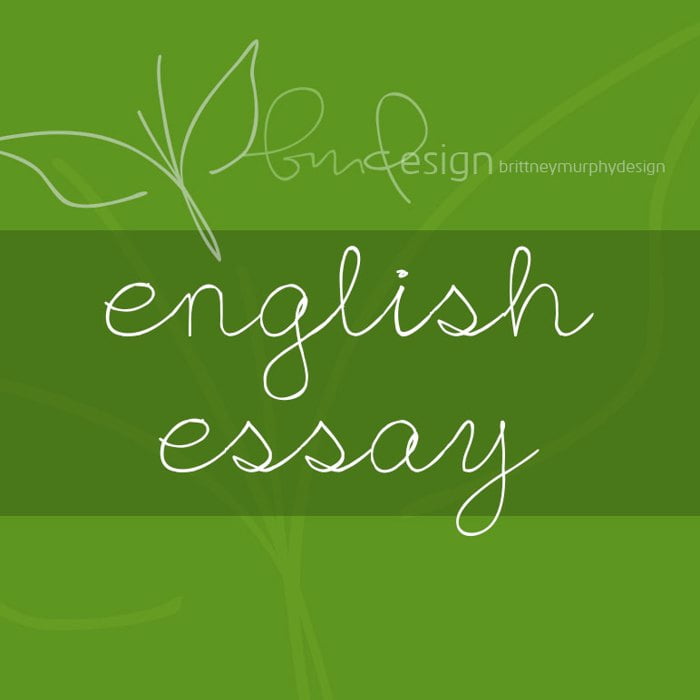 english essay bold font