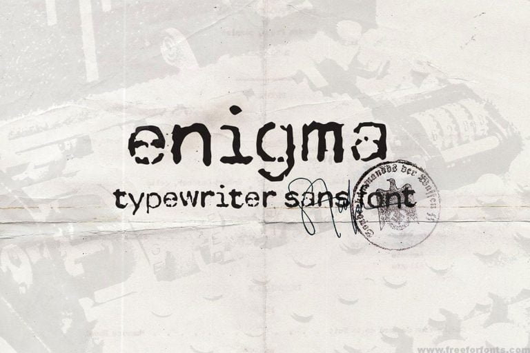 Enigma Typewriter Sans Font Free Download