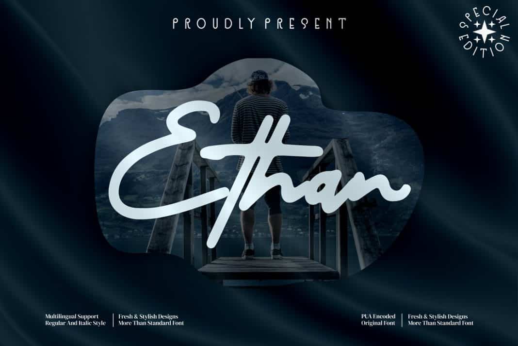 Ethan - Signature Script Font