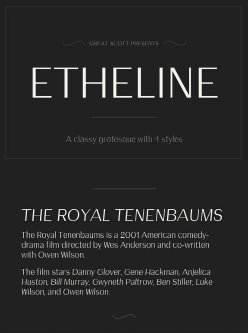 Etheline Font