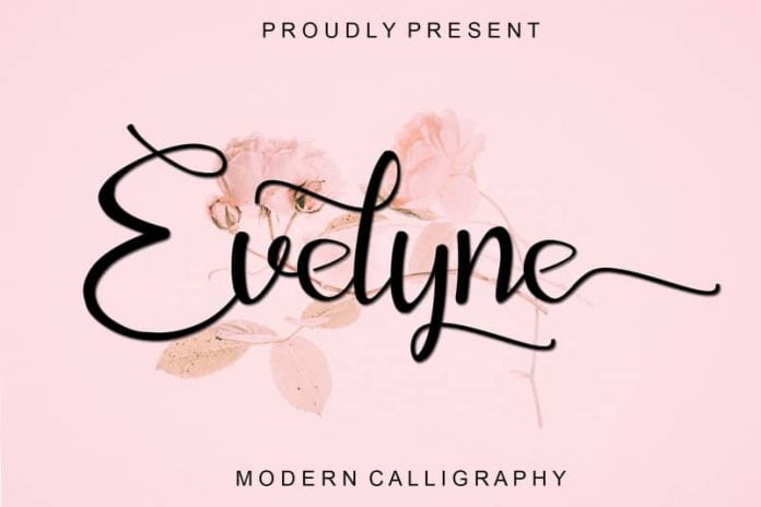 Evelyne Calligraphy Script Font