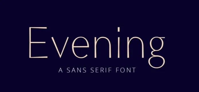 Evening FREE font
